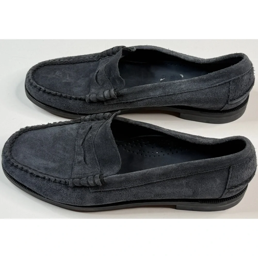 Sebago Classic Dan Flesh‎ Out Men's Gray Suede Penny Loafers Size 12.5 R